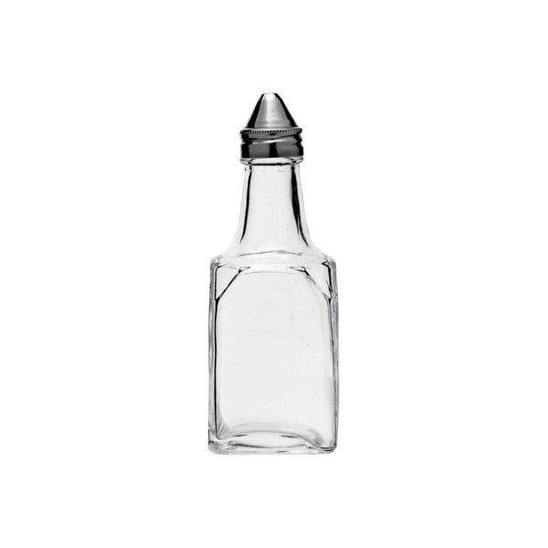Square Glass Vinegar Bottle With Stainless Steel Top - BESPOKE77