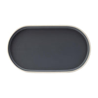 Forma Charcoal Coloured Porcelain Platter 31 x 17.5cm - BESPOKE77