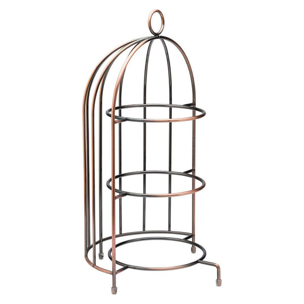Birdcage Plate Stand Stainless Steel 17.5 x 8.75" (47 x 25cm) - BESPOKE77