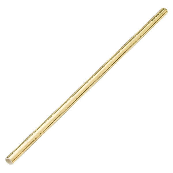 Paper Solid Gold Straw 8" (20cm) - BESPOKE77
