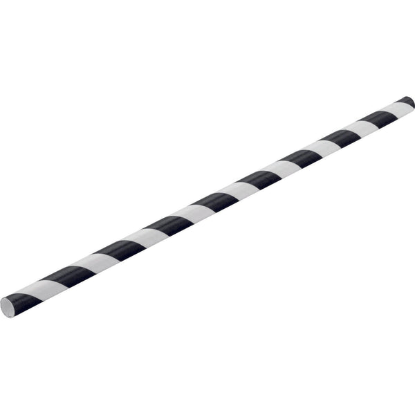 Paper Black Stripe Straw 8" (20cm) - BESPOKE77