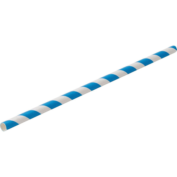 Paper Blue Stripe Straw 8" (20cm) - BESPOKE77