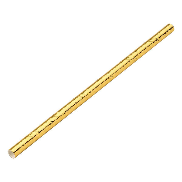 Paper Gold Cocktail Straw 5.5" (14cm) 5mm - BESPOKE77