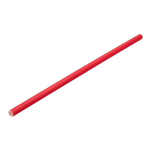Paper Solid Red Straw 8" (20cm) - BESPOKE77