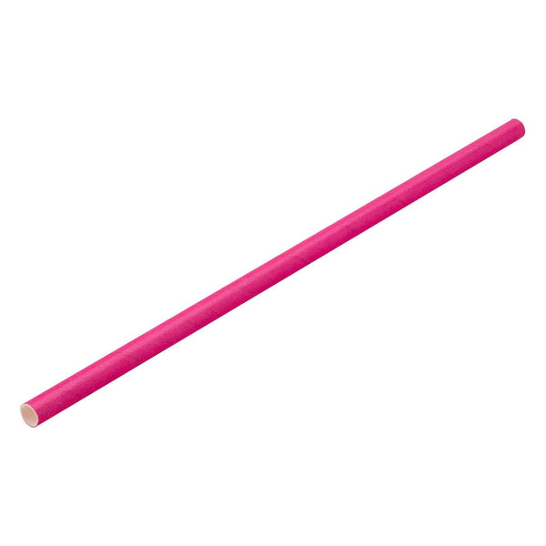 Paper Solid Pink Straw 8" (20cm) - BESPOKE77