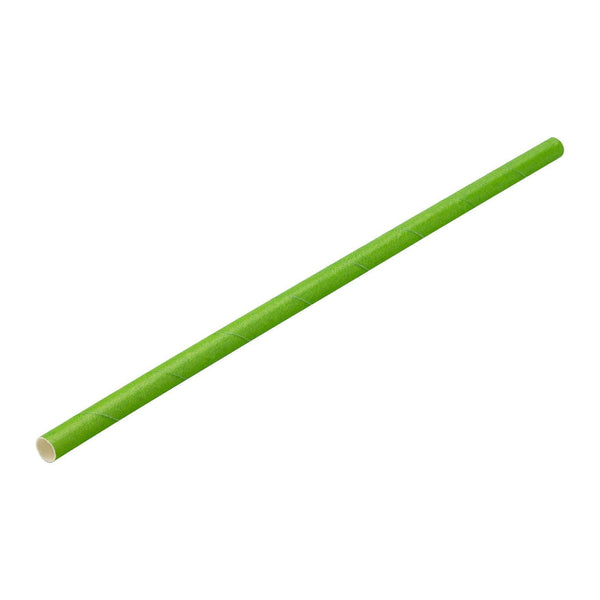 Paper Solid Green Straw 8" (20cm) - BESPOKE77