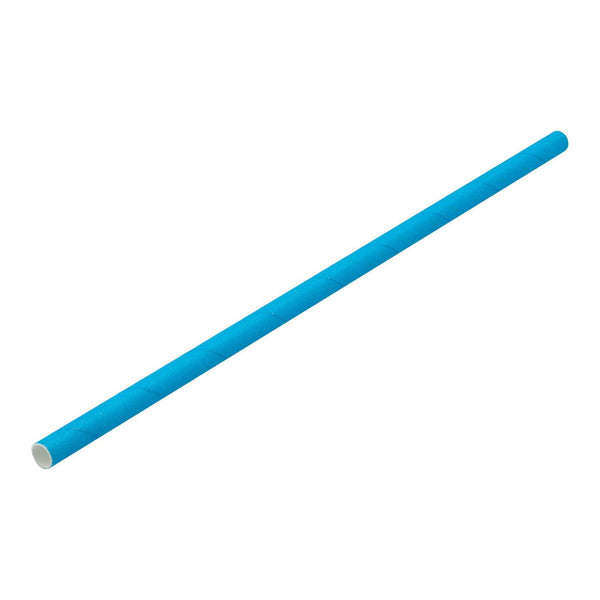 Paper Solid Blue Straw 8" (20cm) - BESPOKE77