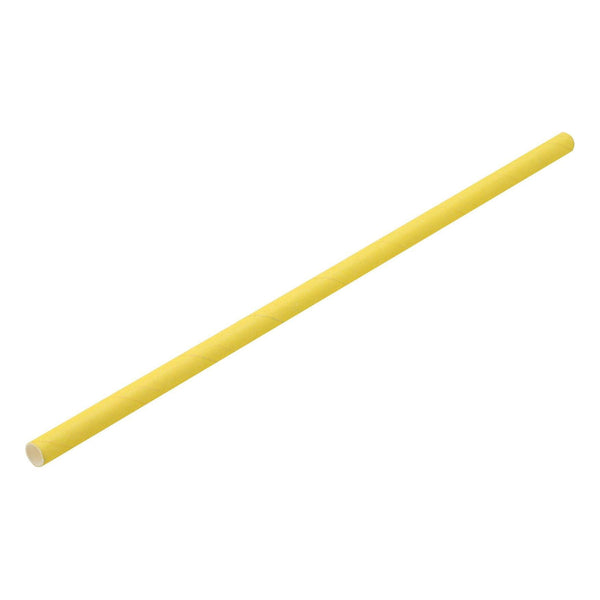 Paper Solid Yellow Straw 8" (20cm) - BESPOKE77