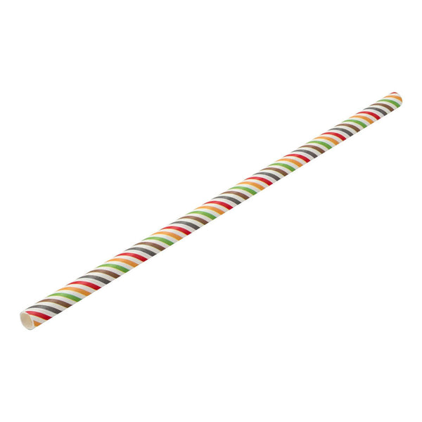Paper Multi Stripe Straw 8" (20cm) - BESPOKE77