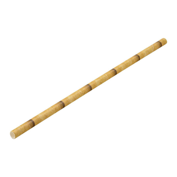 Paper Natural Bamboo Straw 8" (20cm) - BESPOKE77