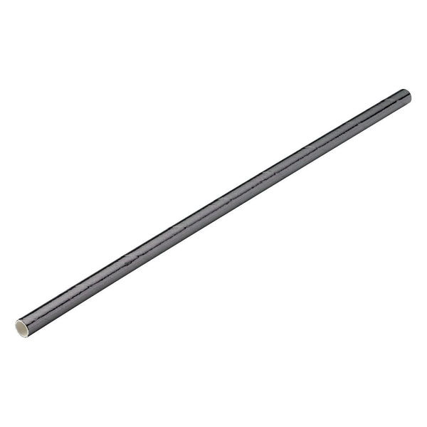Paper Gunmetal Metallic Straw 8" (20cm) - BESPOKE77