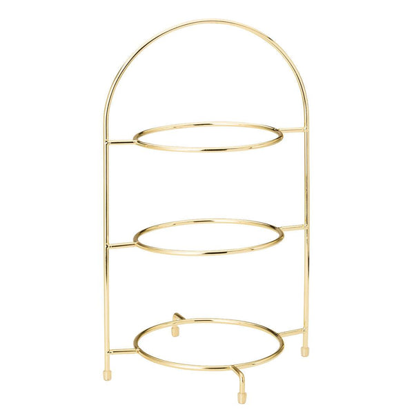 Gold 3 Tier Plate Stand - BESPOKE77