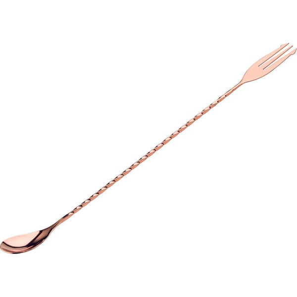 Fork End Copper Cocktail Mixing Spoon 12" (30cm) - BESPOKE77