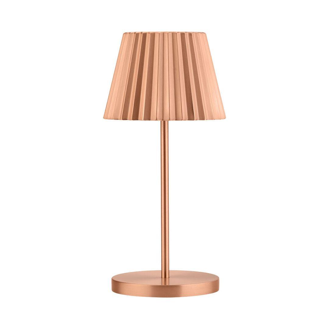 Dominica LED Cordless Lamp 26cm - Brushed Copper - BESPOKE77