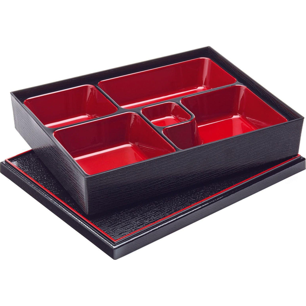 Black and Red Plastic Bento Box - BESPOKE77