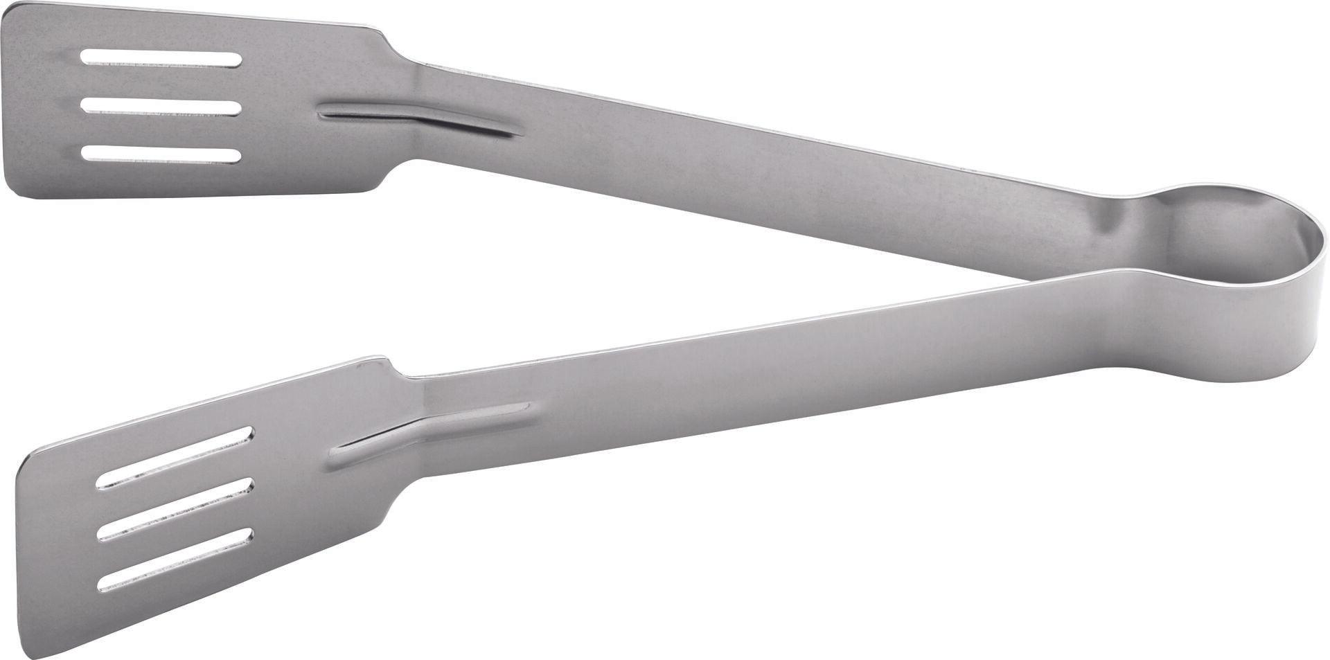 Two metal spatulas on a white background.