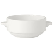 Utopia | Tableware | Simplicity White Lugged Stacking Soup Cup 28.5cl (10oz) | Bespoke77