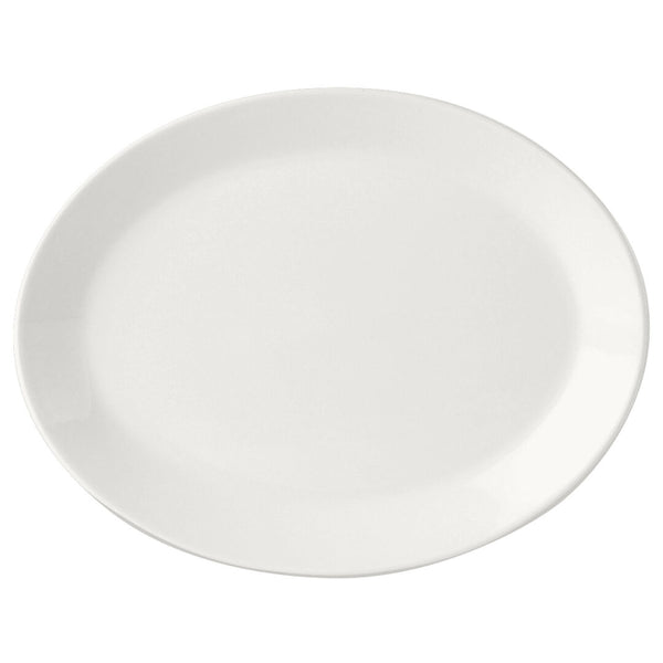 Utopia | Tableware | Simplicity White Oval Coupe Plate 30.5cm (12") | Bespoke77