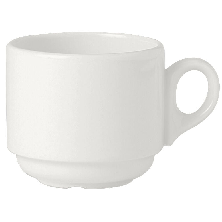 Utopia | Tableware | Simplicity White Atlanta Stacking Cup 21.25cl (7 1/2oz) | Bespoke77