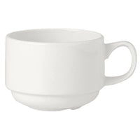 Utopia | Tableware | Simplicity White Slimline Stacking Cup 17cl (6oz) | Bespoke77