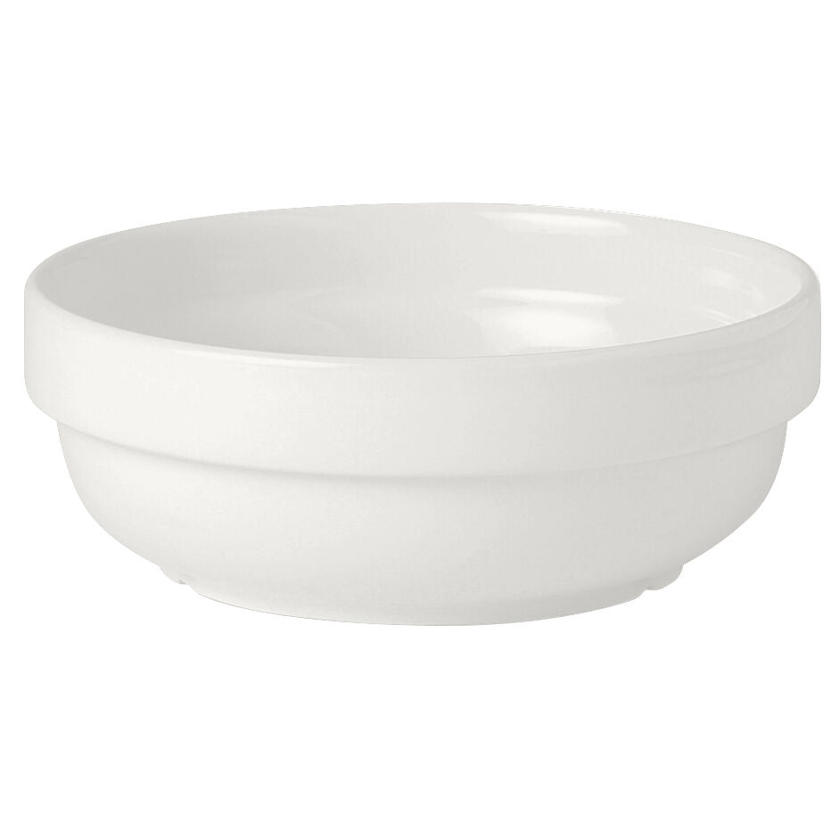 Utopia | Tableware | Simplicity White Stacking Bowl 13cm 37cl (5 1/8" 13oz) | Bespoke77