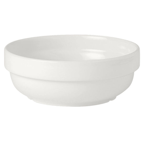 Utopia | Tableware | Simplicity White Stacking Bowl 13cm 37cl (5 1/8" 13oz) | Bespoke77
