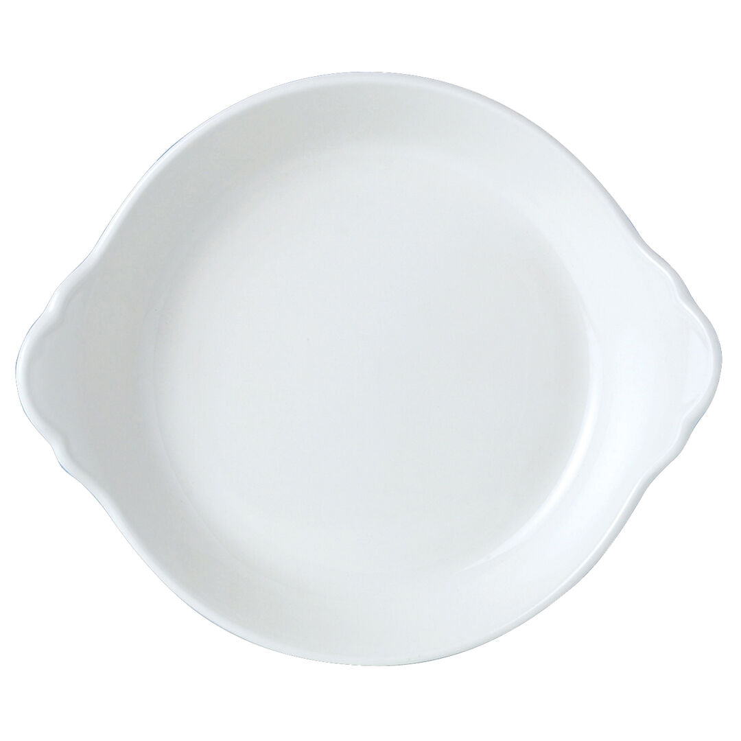 Utopia | Tableware | Simplicity White Round Eared Dish 18.5cm (7 1/4") | Bespoke77