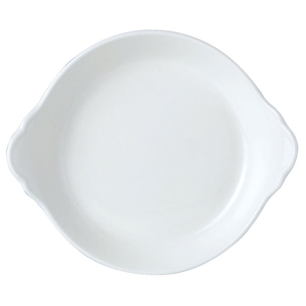Utopia | Tableware | Simplicity White Round Eared Dish 18.5cm (7 1/4") | Bespoke77