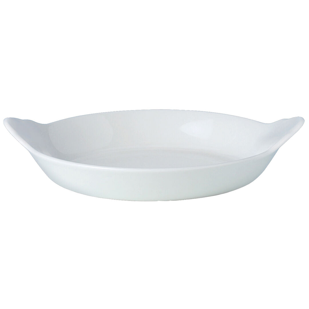 Utopia | Tableware | Simplicity White Round Eared Dish 18.5cm (7 1/4") | Bespoke77