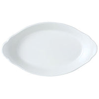 Utopia | Tableware | Simplicity White Oval No1 Eared Dish 20 x 11cm (7 7/8 x 4 3/8") | Bespoke77