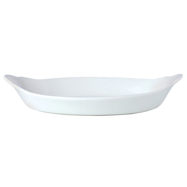 Utopia | Tableware | Simplicity White Oval No1 Eared Dish 20 x 11cm (7 7/8 x 4 3/8") | Bespoke77