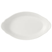 Utopia | Tableware | Simplicity White Oval No2 Eared Dish 24.5 x 13.5cm (7 7/8 x 4 3/8") | Bespoke77