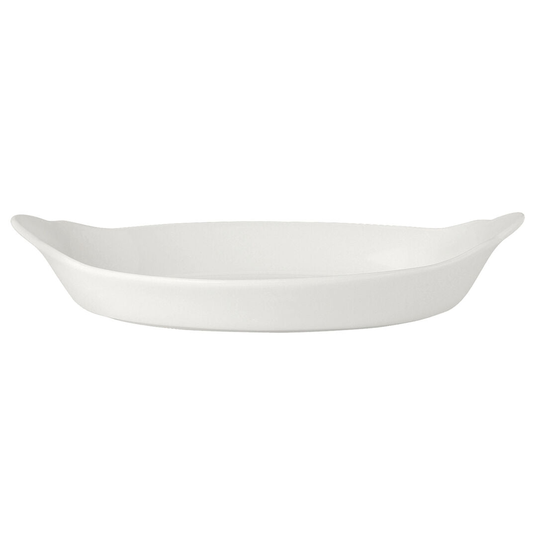 Utopia | Tableware | Simplicity White Oval No2 Eared Dish 24.5 x 13.5cm (7 7/8 x 4 3/8") | Bespoke77