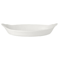 Utopia | Tableware | Simplicity White Oval No2 Eared Dish 24.5 x 13.5cm (7 7/8 x 4 3/8") | Bespoke77