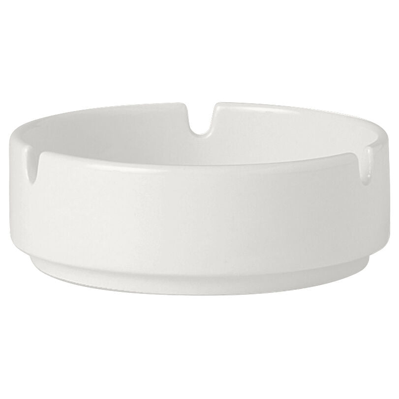 Utopia | Tableware | Simplicity White Ashtray Stacking 3 Notch 10.25cm (4") | Bespoke77