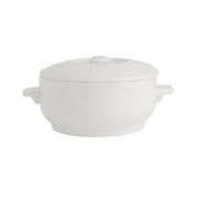 Utopia | Tableware | Simplicity White Casserole Bowl With Lid 42.5cl (15oz) | Bespoke77