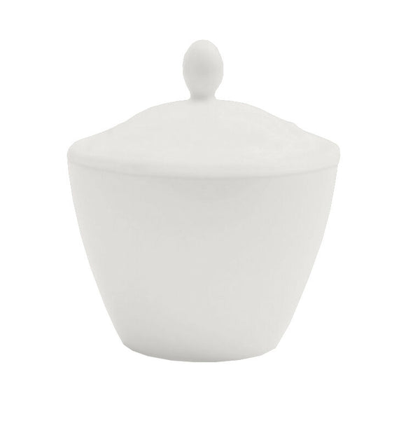 Utopia | Tableware | Simplicity White Harmony Covered Sugar Bowl 20cl (7oz) | Bespoke77