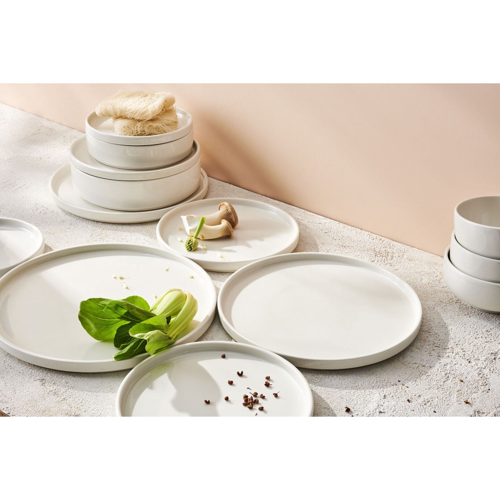 Utopia | Tableware | Taste White Stack Plate 20.25cm (8") | Bespoke77