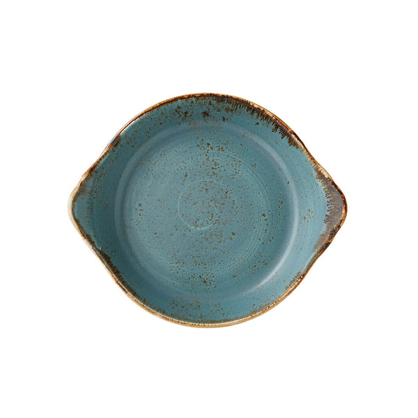 Utopia | Tableware | Craft Blue Round Eared Dish 18.5cm (7 1/4") | Bespoke77