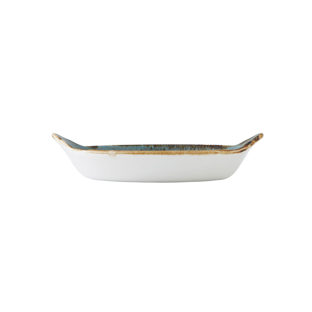 Utopia | Tableware | Craft Blue Round Eared Dish 18.5cm (7 1/4") | Bespoke77