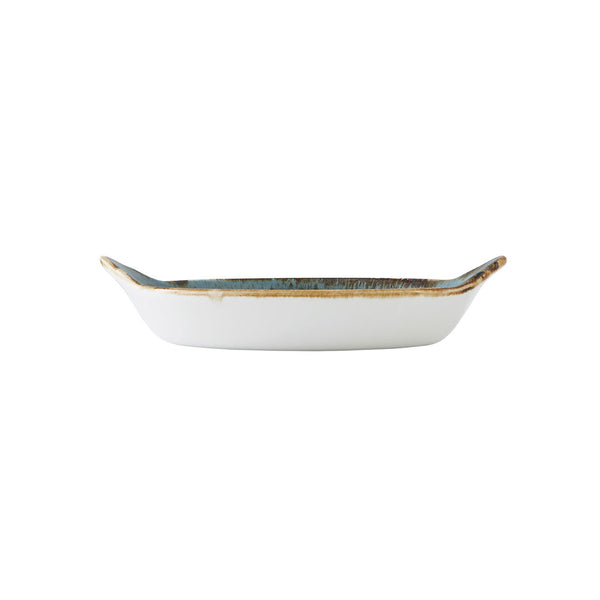 Utopia | Tableware | Craft Blue Round Eared Dish 18.5cm (7 1/4") | Bespoke77