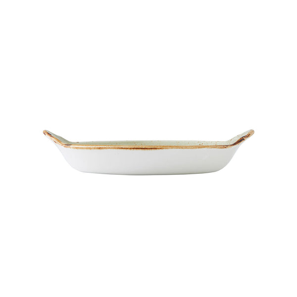 Utopia | Tableware | Craft Green Round Eared Dish 21.5cm (8 1/2") | Bespoke77