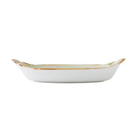 Utopia | Tableware | Craft Green Oval No4 Eared Dish 34 x 19cm (13 3/8 x 7 1/2") | Bespoke77