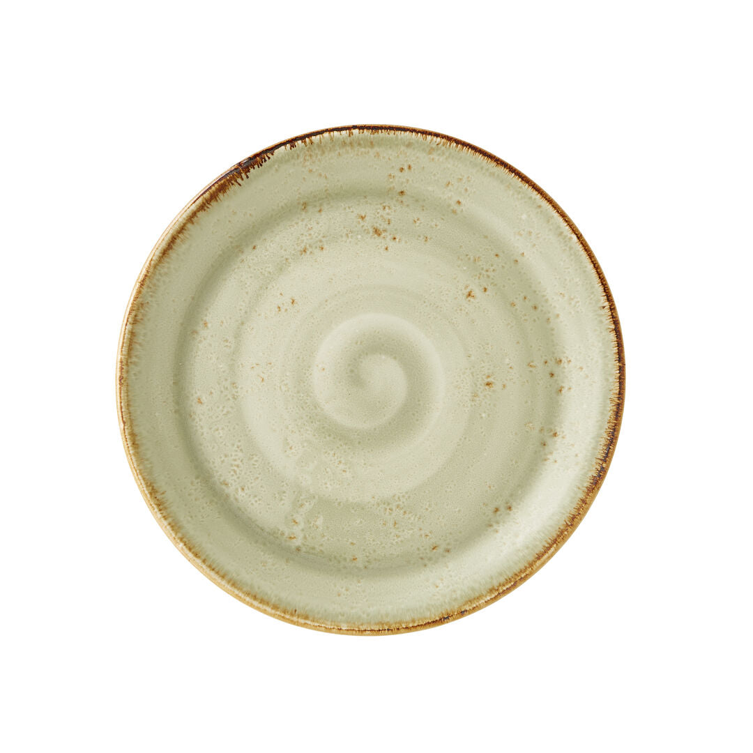 Utopia | Tableware | Craft Green Coupe Plate 25.25cm (10") | Bespoke77