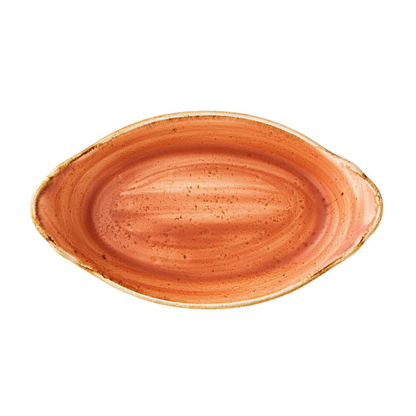 Utopia | Tableware | Craft Terracotta Oval No2 Eared Dish 24.5 x 13.5cm (7 7/8 x 4 3/8") | Bespoke77