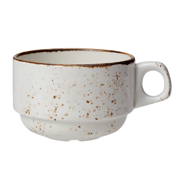 Utopia | Tableware | Craft White Slimline Stacking Cup 28.5cl (10oz) | Bespoke77