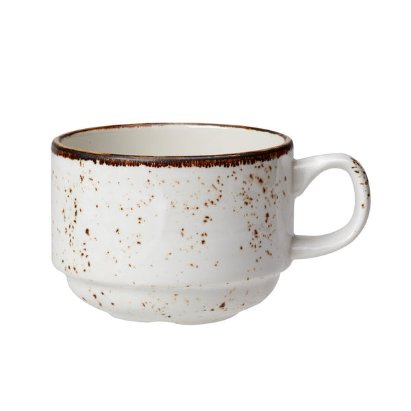 Utopia | Tableware | Craft White Slimline Stacking Cup 20cl (7oz) | Bespoke77