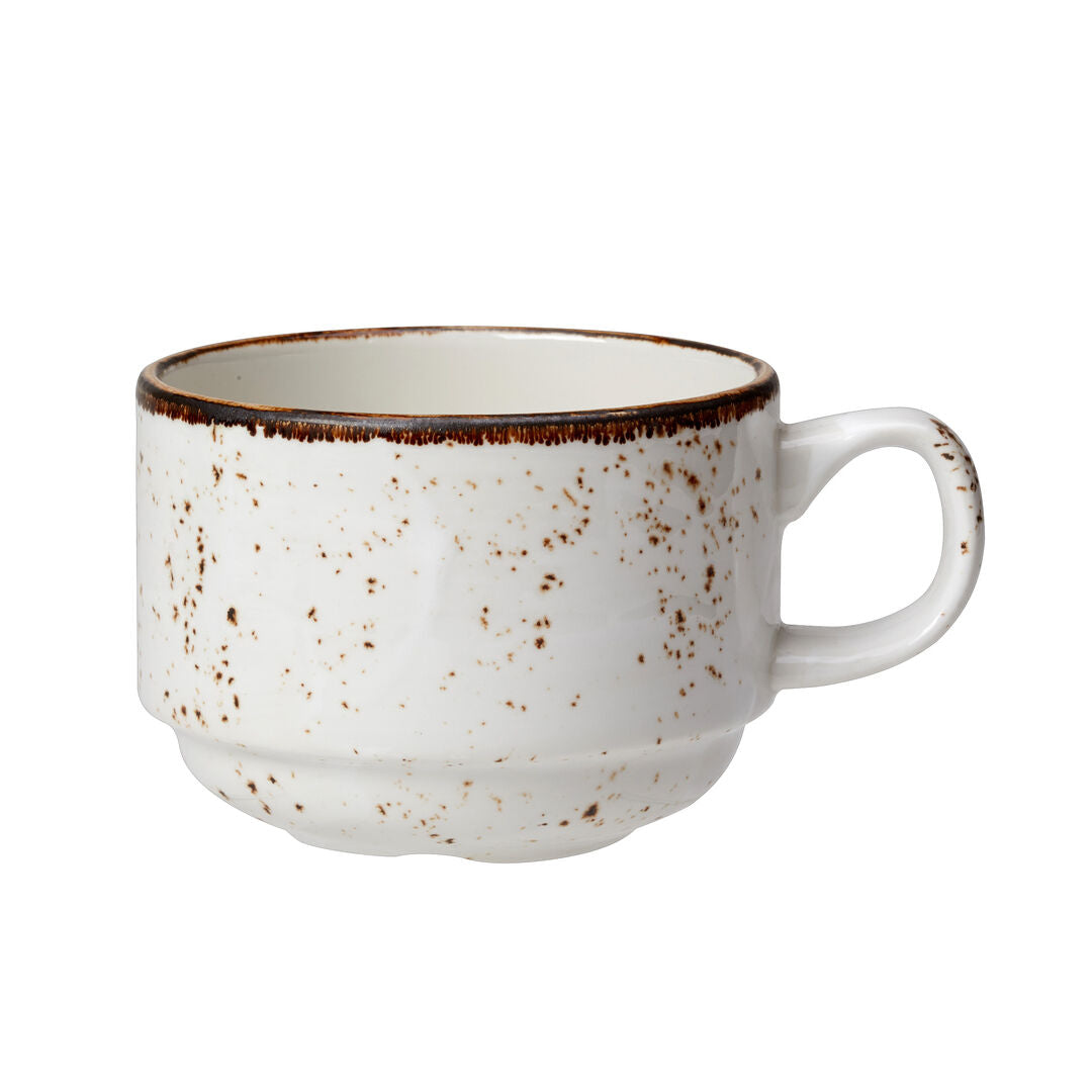 Utopia | Tableware | Craft White Slimline Stacking Cup 10cl (3 1/2oz) | Bespoke77