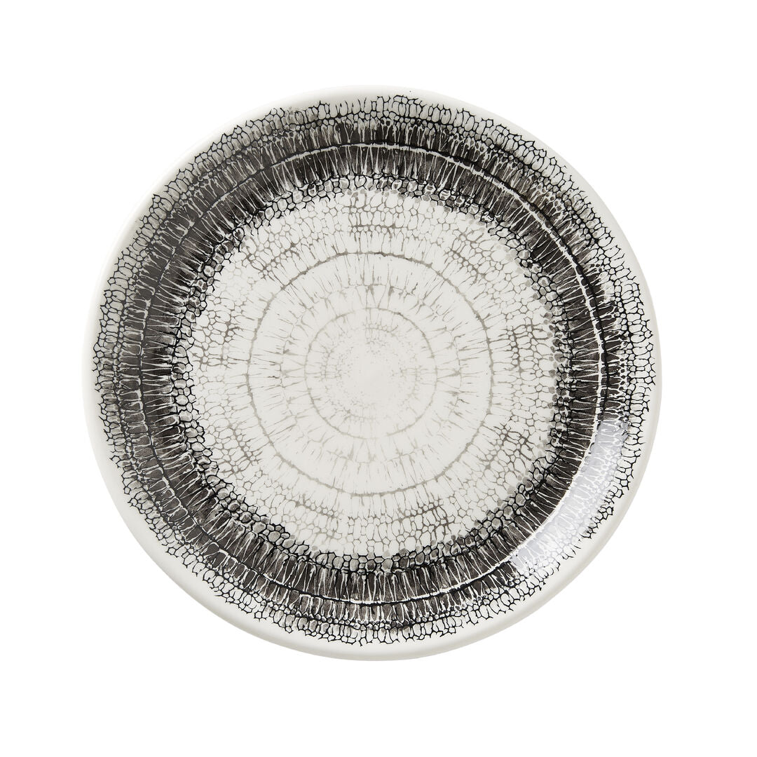 Utopia | Tableware | Petra Graphite Coupe Plate 25.25cm (10") | Bespoke77