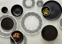 Utopia | Tableware | Petra Graphite Coupe Plate 25.25cm (10") | Bespoke77